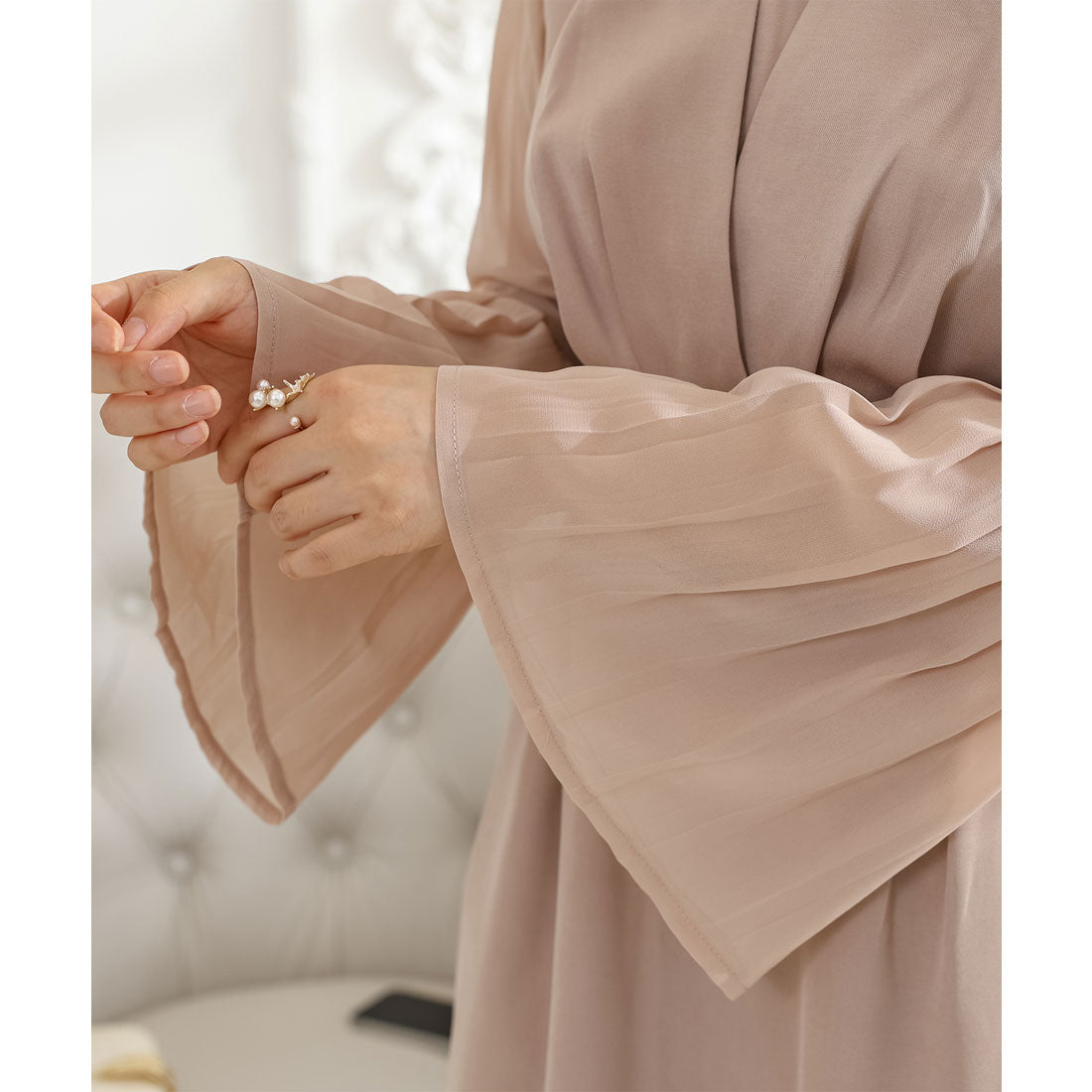 レースレディース Lace Ladies フェイクレイヤード タック プリーツ タイト ワンピース