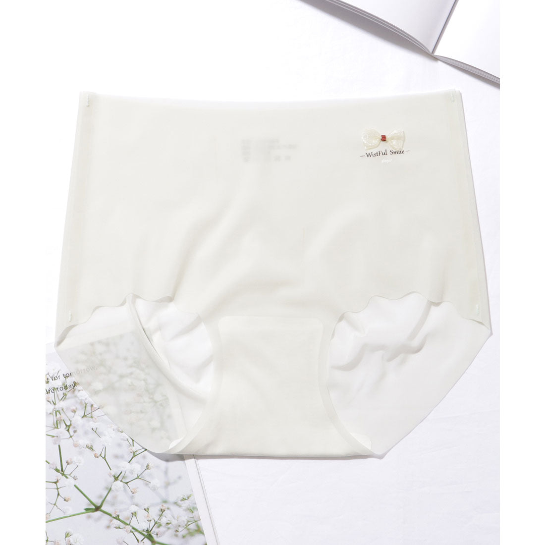 レースレディース Lace Ladies 【6枚セット】ソリッドカラー リボン付き ハイウエスト ショーツ【返品不可商品】 (6枚セット) 6枚セット