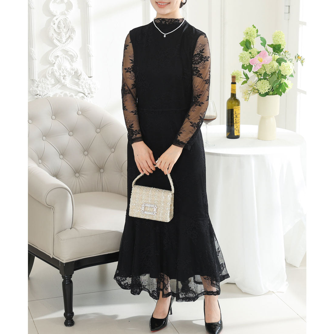 Race Ladies Lace Ladies Flower All Lace Mermaid Dress One Piece Race Ladies Lace Ladies Flower All Lace Mermaid Dress One Piece