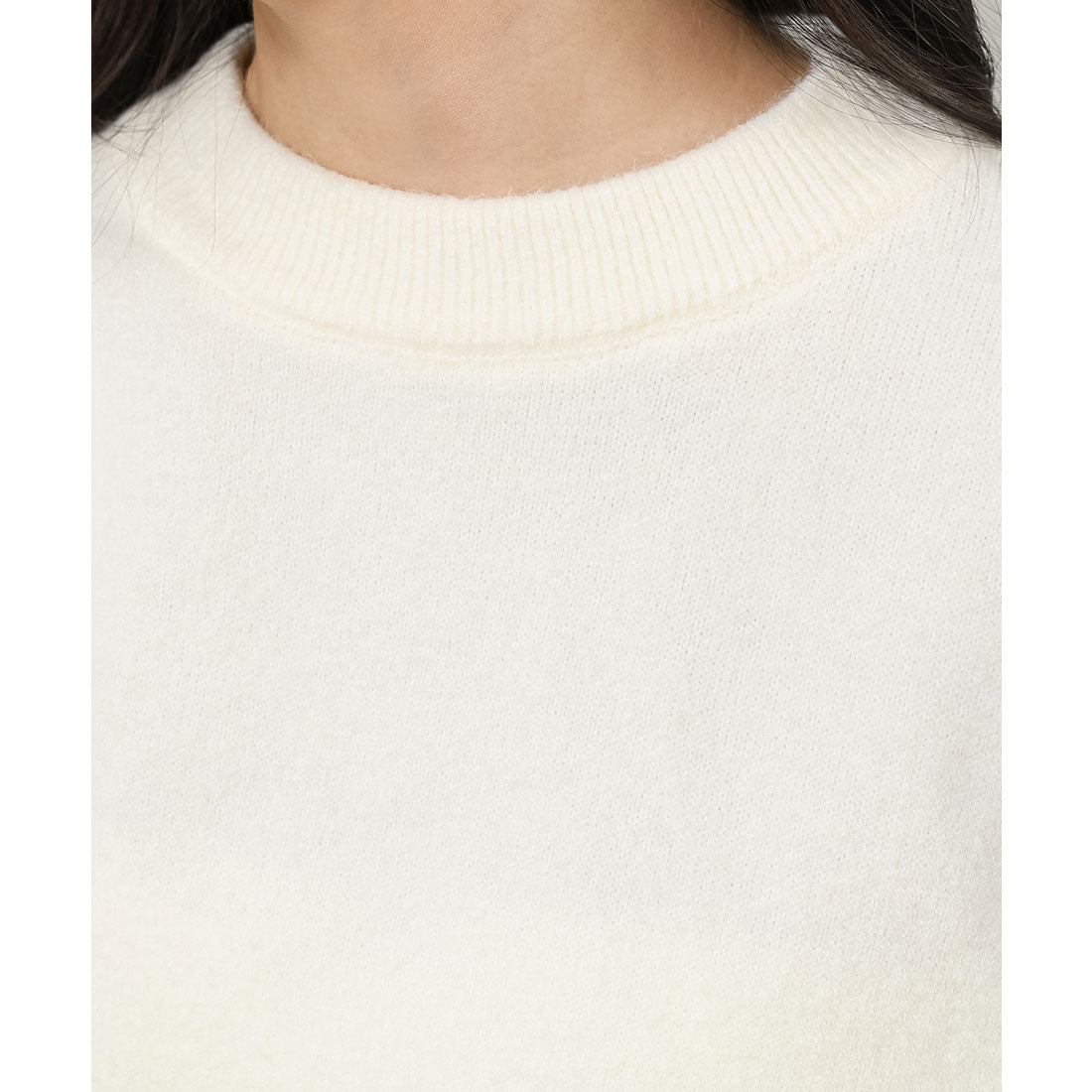 レースレディース Lace Ladies クルーネック サイド スリット ニット ワンピース