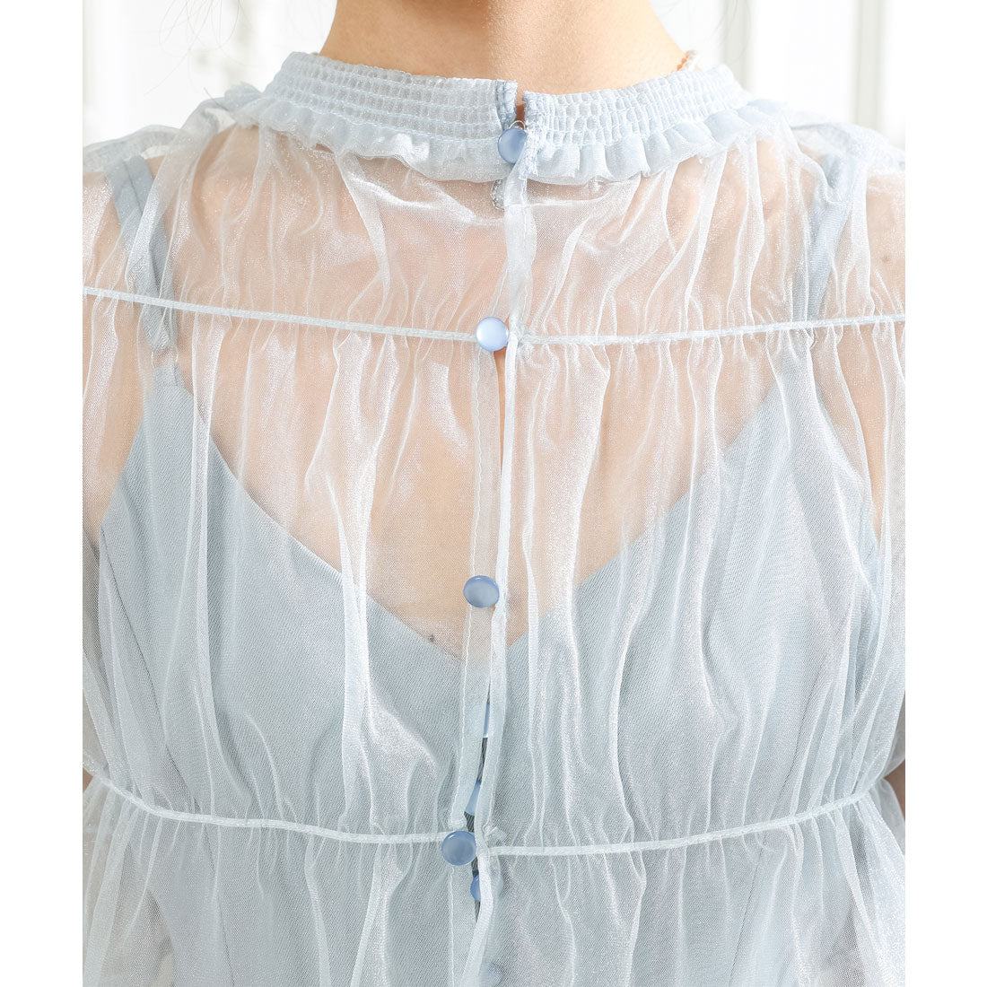 レースレディース Lace Ladies 【2点セット】シアー ボレロ付き キャミソール マキシ ワンピース