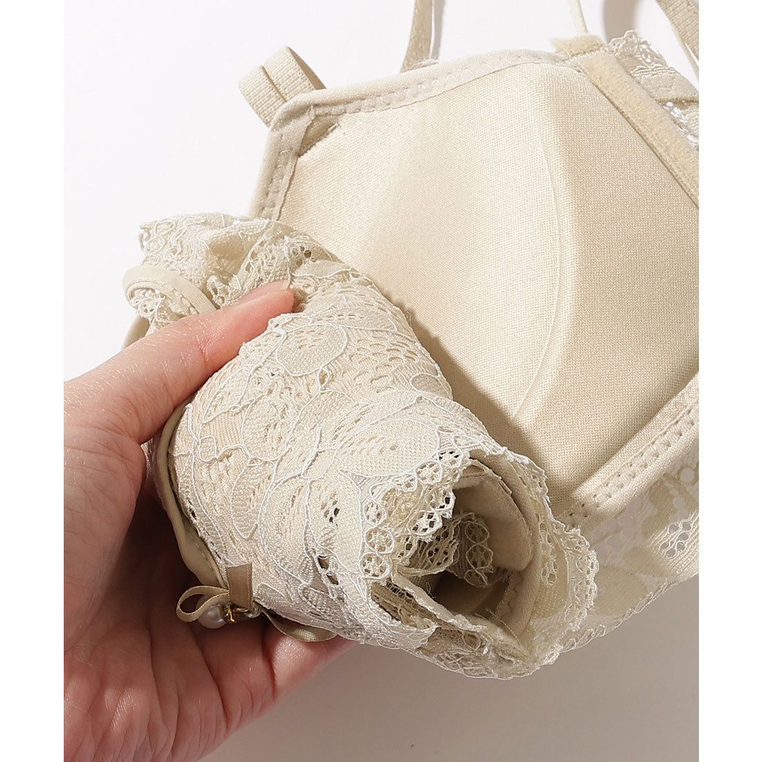 レースレディース Lace Ladies 【2点セット】ロマンチック フル レース ノンワイヤー ブラジャー&ショーツ【返品不可商品】 (ピンク) ピンク