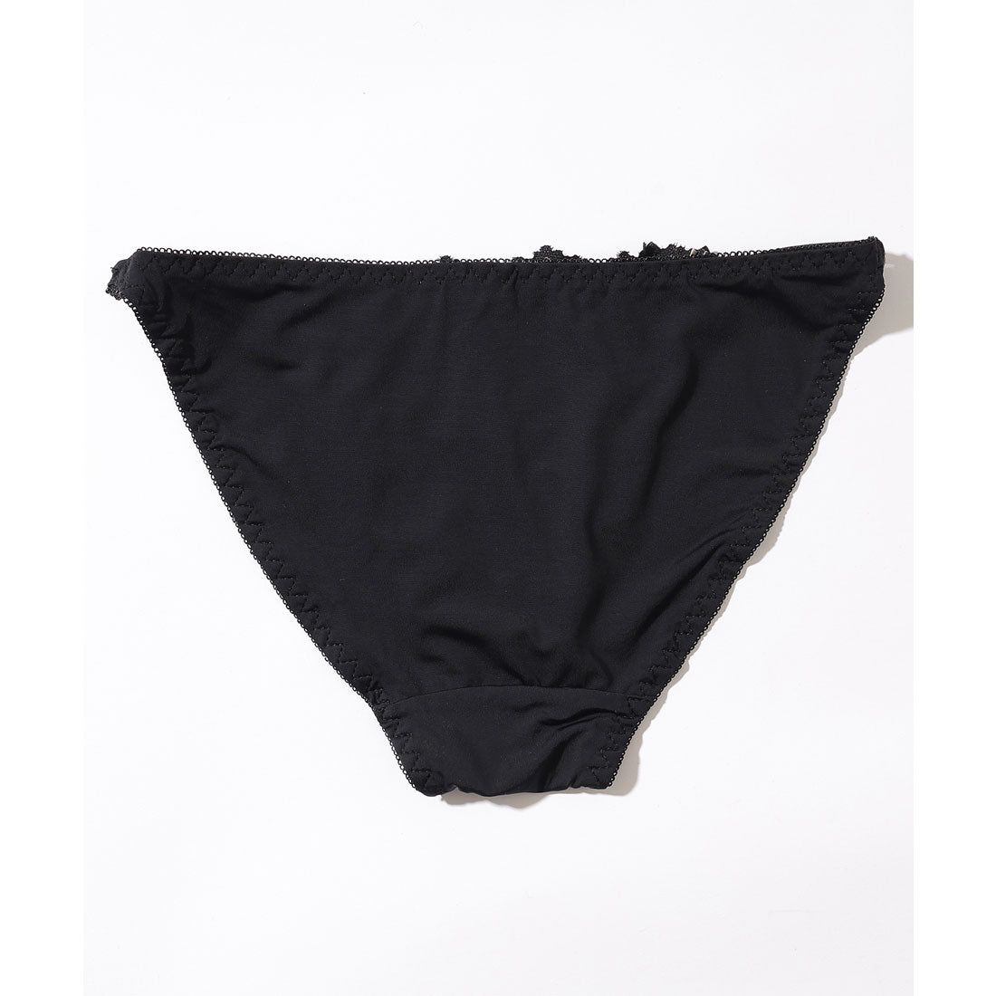 レースレディース Lace Ladies 【2点セット】リボン風 花柄 レース ブラジャー&ショーツ【返品不可商品】 (ブラック) ブラック