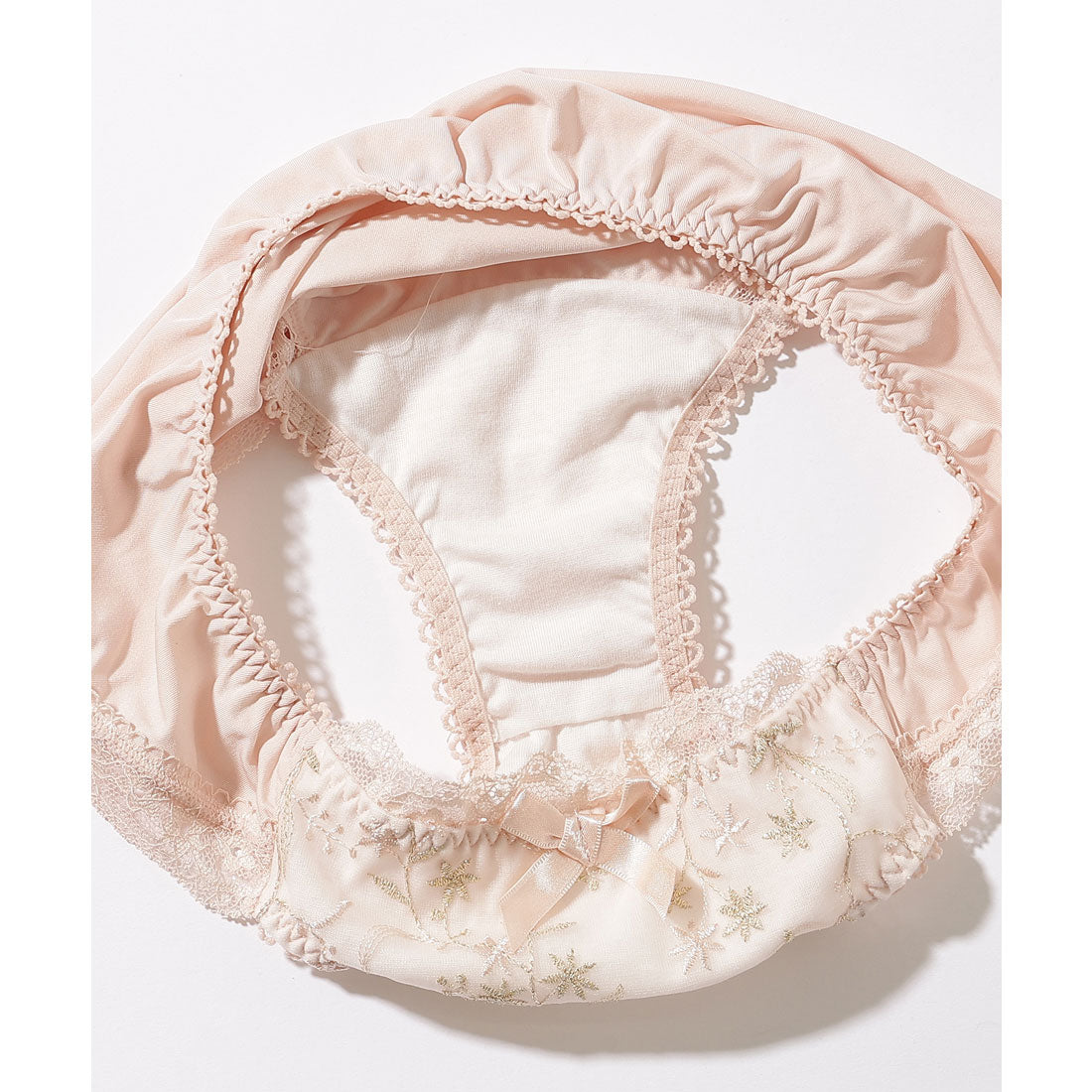レースレディース Lace Ladies 【2点セット】フラワー 刺繍 3/4 ブラジャー&ショーツ【返品不可商品】 (ピンク) ピンク