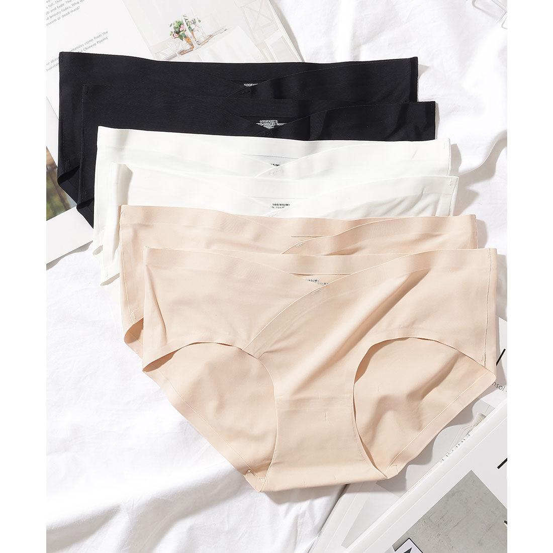 レースレディース Lace Ladies 【6枚セット】ソリッドカラー カシュクール風 V字 ショーツ【返品不可商品】 (6枚セット) 6枚セット