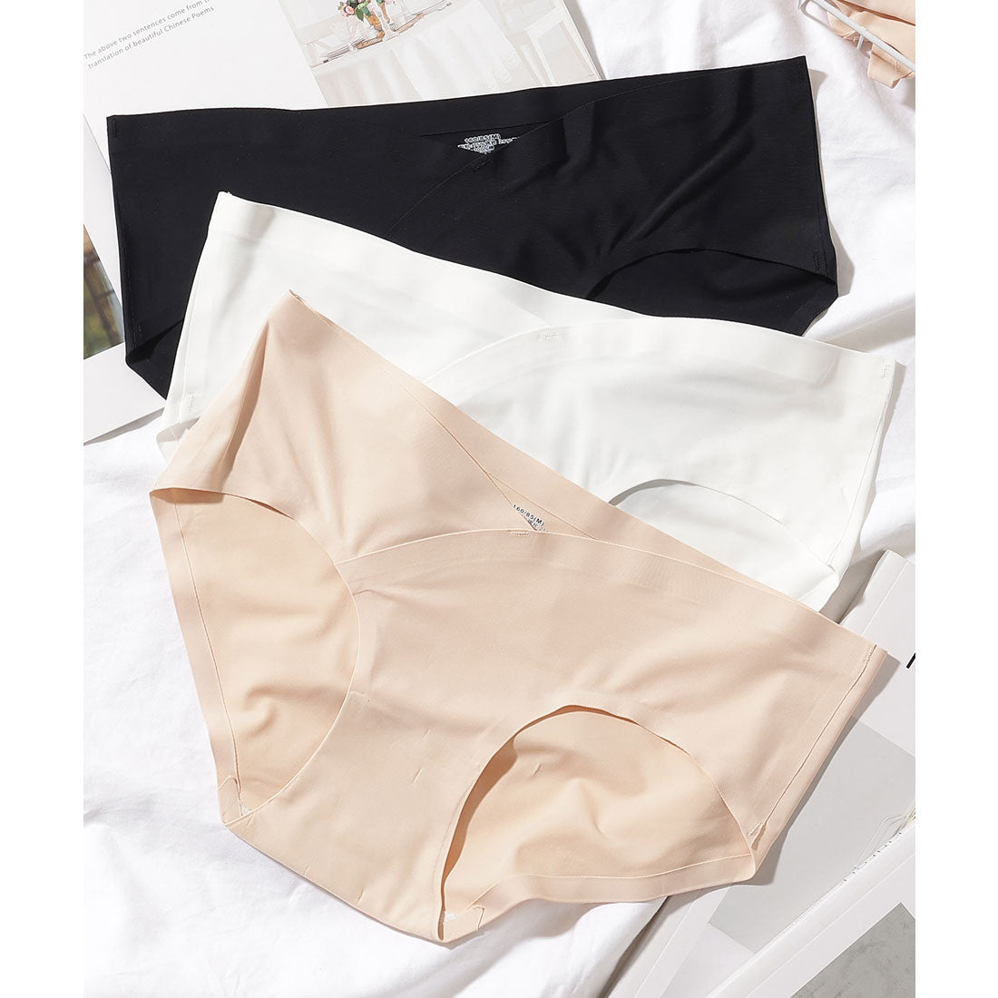 レースレディース Lace Ladies 【6枚セット】ソリッドカラー カシュクール風 V字 ショーツ【返品不可商品】 (6枚セット) 6枚セット