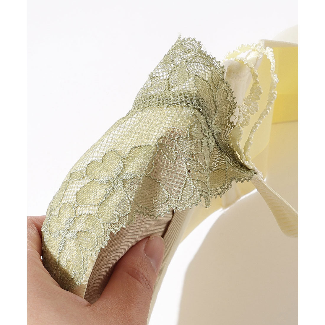 レースレディース Lace Ladies 【2点セット】レース リボン 3/4 ブラジャー&ショーツ【返品不可商品】 (ブラック) ブラック