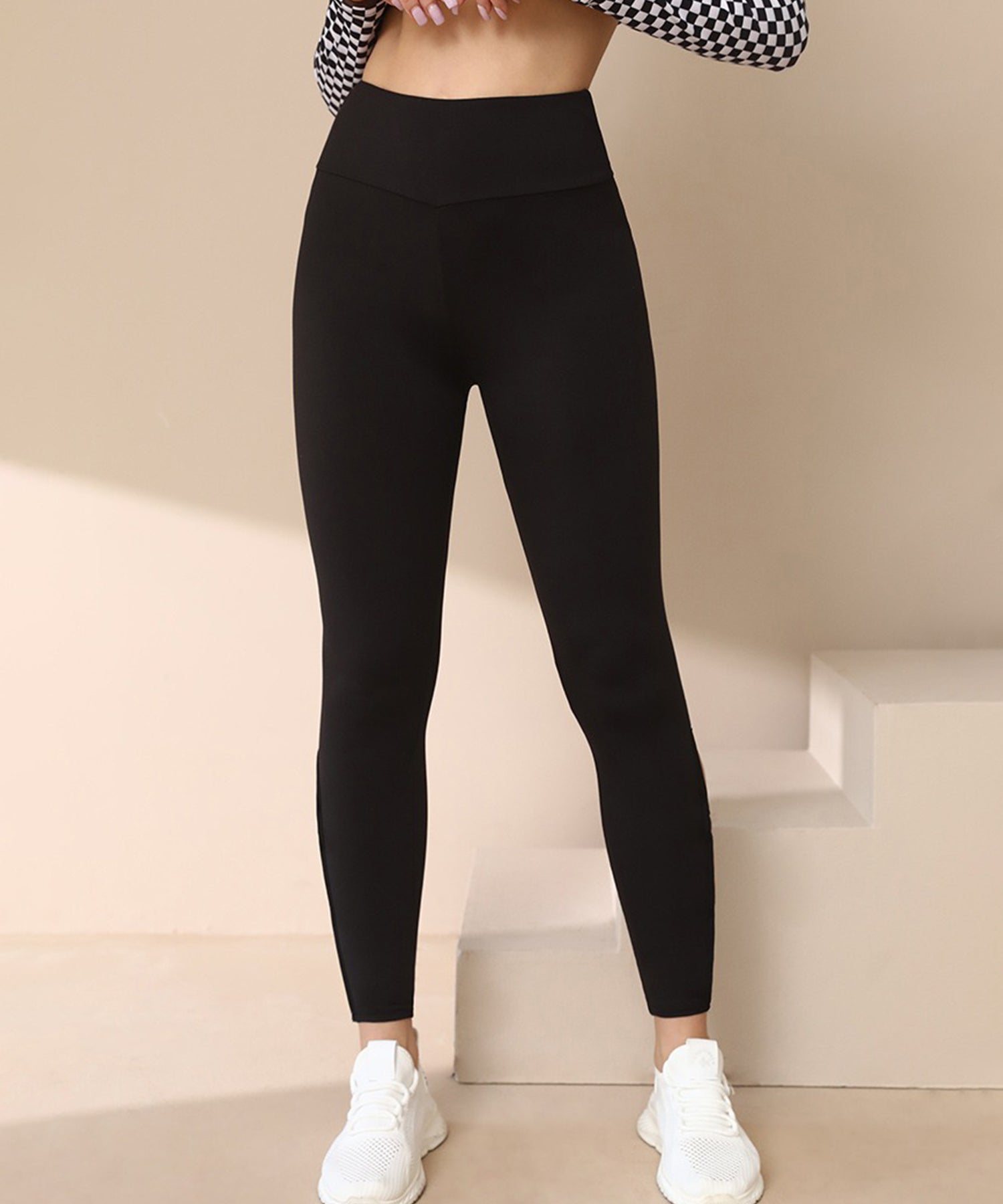 レースレディース Lace Ladies サイドカットアウト ハイウエスト レギンス パンツ 水着 水陸両用 (ブラック) ブラック