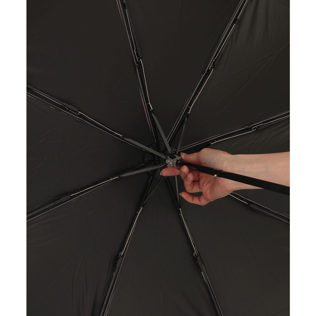 レースレディース Lace Ladies 晴雨兼用 グラデーションカラー イラスト ハンドル 折りたたみ傘 (ピンク) ピンク