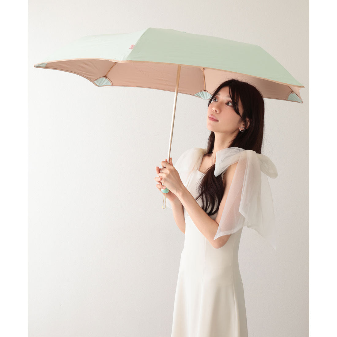 Lace Ladies Lace Ladies Rain and Sun Hybrid Color Block Line Straight