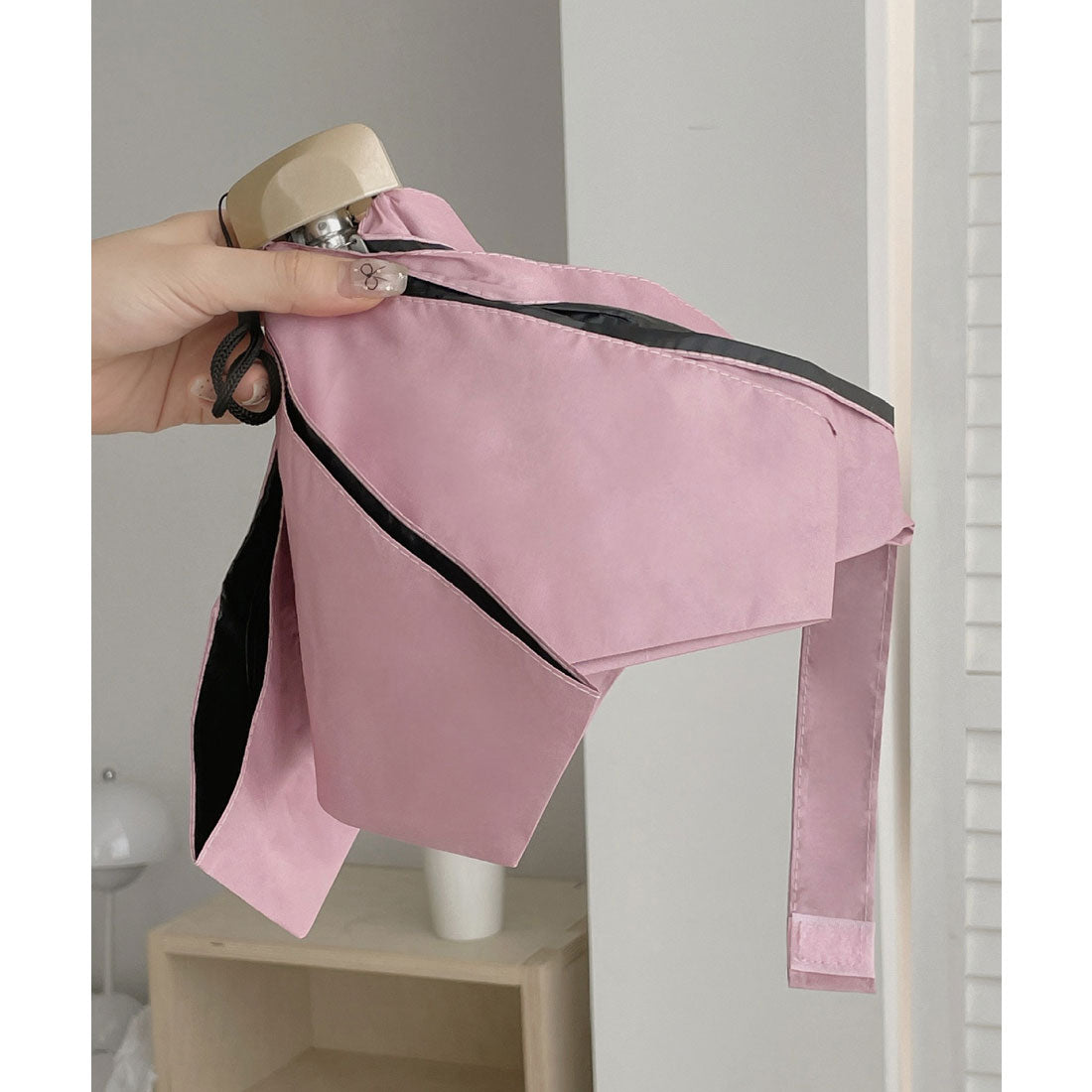 レースレディース Lace Ladies ソリッドカラー 晴雨兼用 ベーシック コンパクト 折りたたみ傘 (パープル) パープル