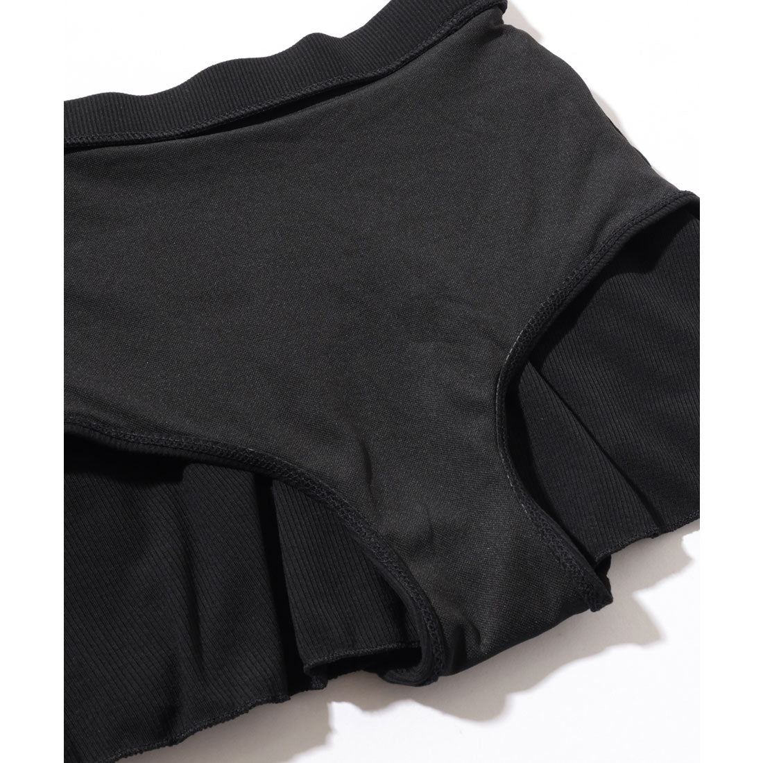 レースレディース Lace Ladies 【3点セット】フロント シャーリング ラッシュガード付き ビキニ 水着 (ブラック) ブラック