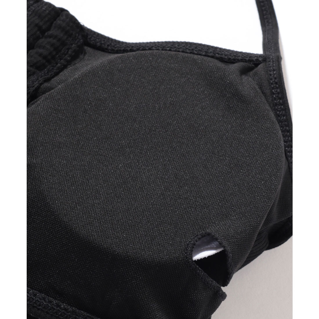 レースレディース Lace Ladies 【3点セット】フロント シャーリング ラッシュガード付き ビキニ 水着 (ブラック) ブラック