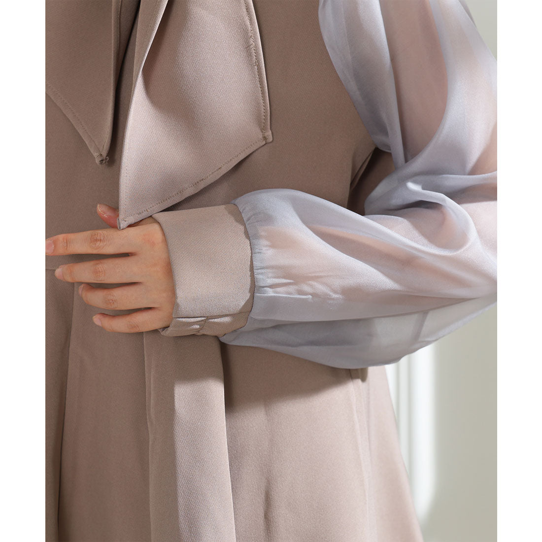 レースレディース Lace Ladies スタンドカラー ボウタイリボン ペプラム ドッキング セットアップ (ネイビー) ネイビー