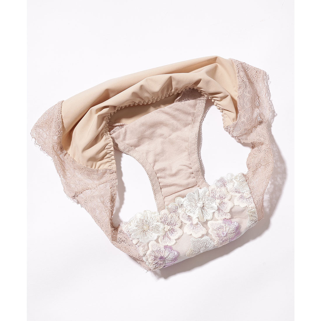 レースレディース Lace Ladies ロマンチック フラワー レース ブラジャー&ショーツ セット【返品不可商品】 (ラベンダー) ラベンダー