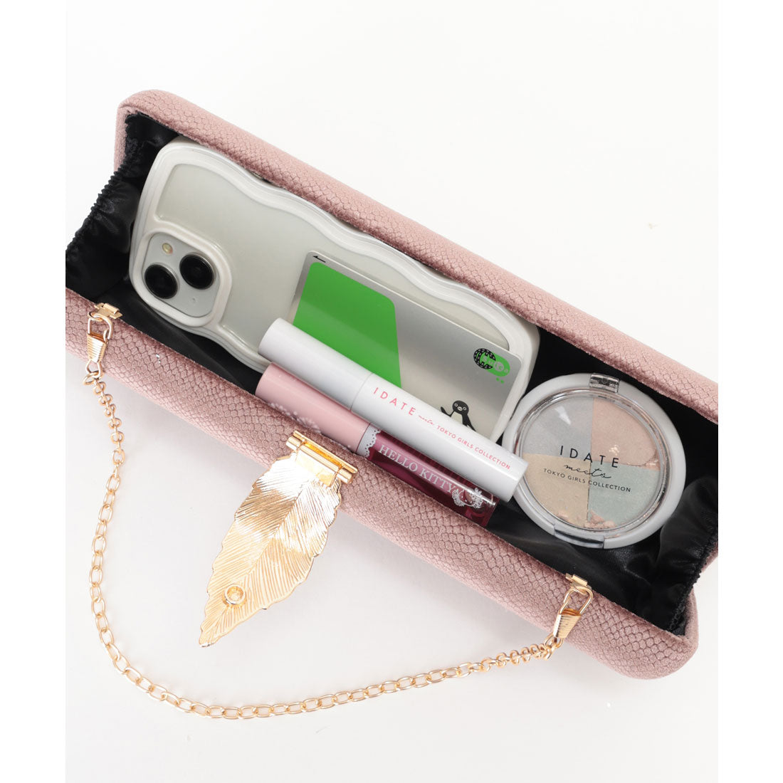 レースレディース Lace Ladies メタリック リーフ バックル付き スマート バッグ (グレー) グレー