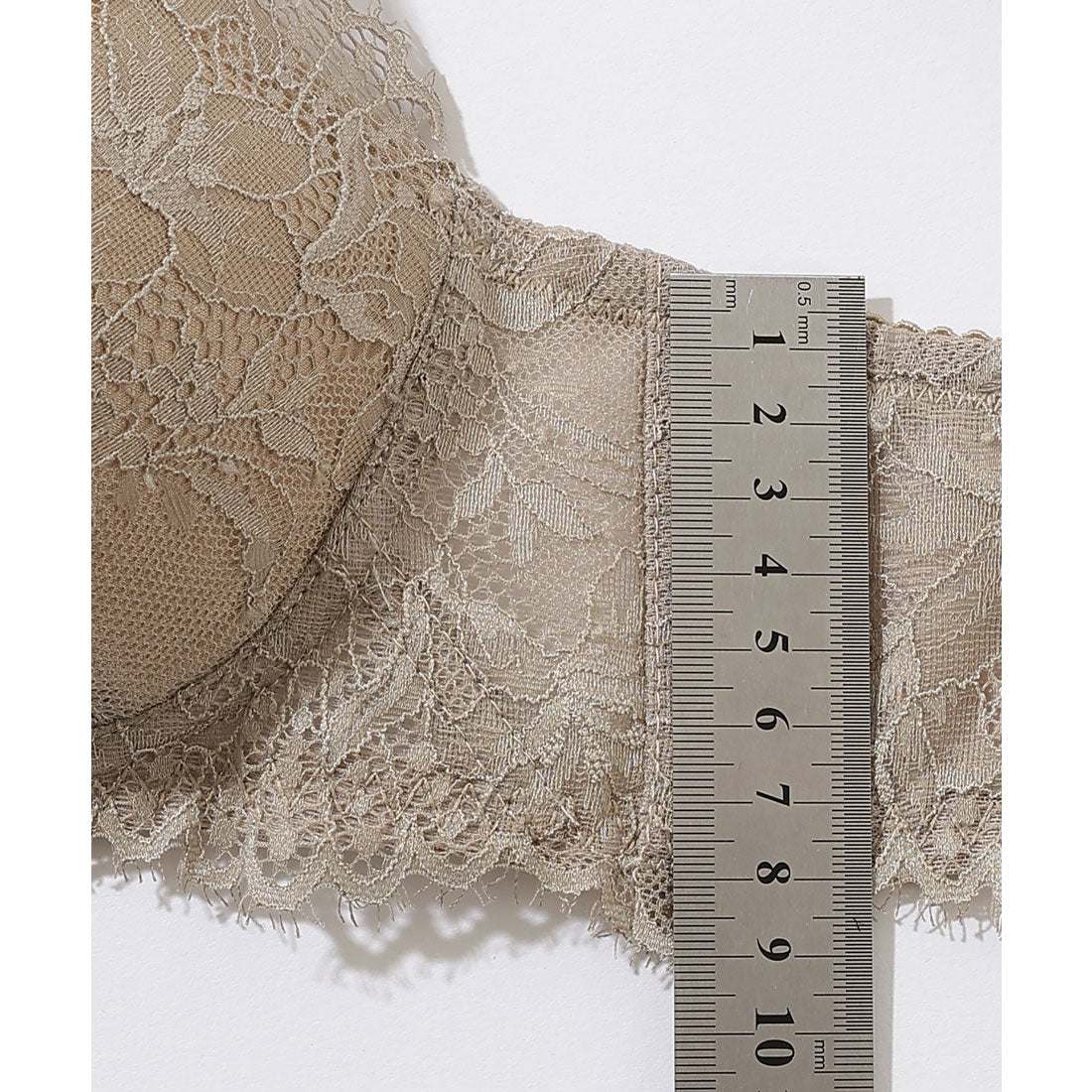 レースレディース Lace Ladies 【2点セット】Vカット スカラップ レース ブラ&ショーツ セット【返品不可商品】 (ピンク) ピンク