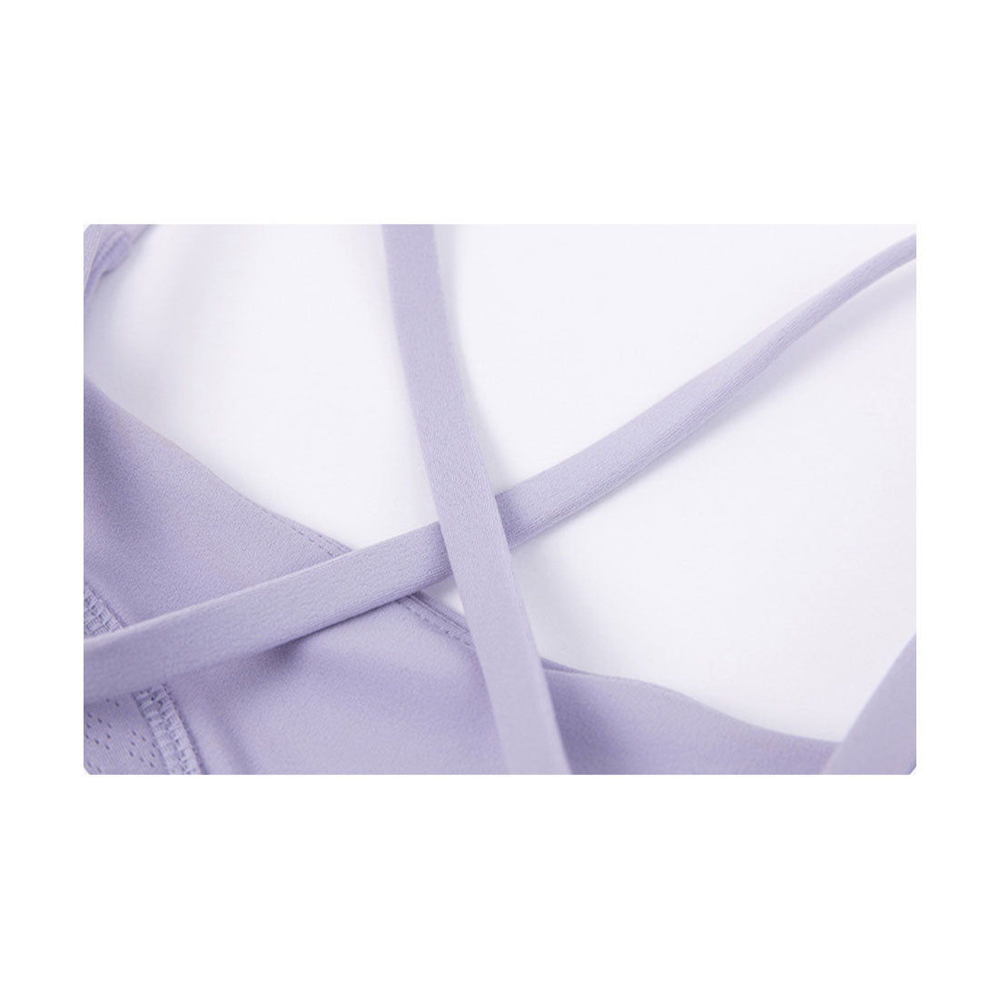 レースレディース Lace Ladies バック クロス ホック付き ヨガ ハーフトップ (ラベンダー) ラベンダー