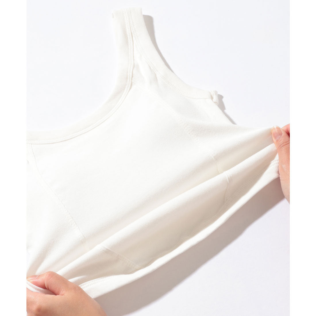 レースレディース Lace Ladies Uネック ラウンドカット コンパクト カップ付き タンクトップ (グリーン) グリーン