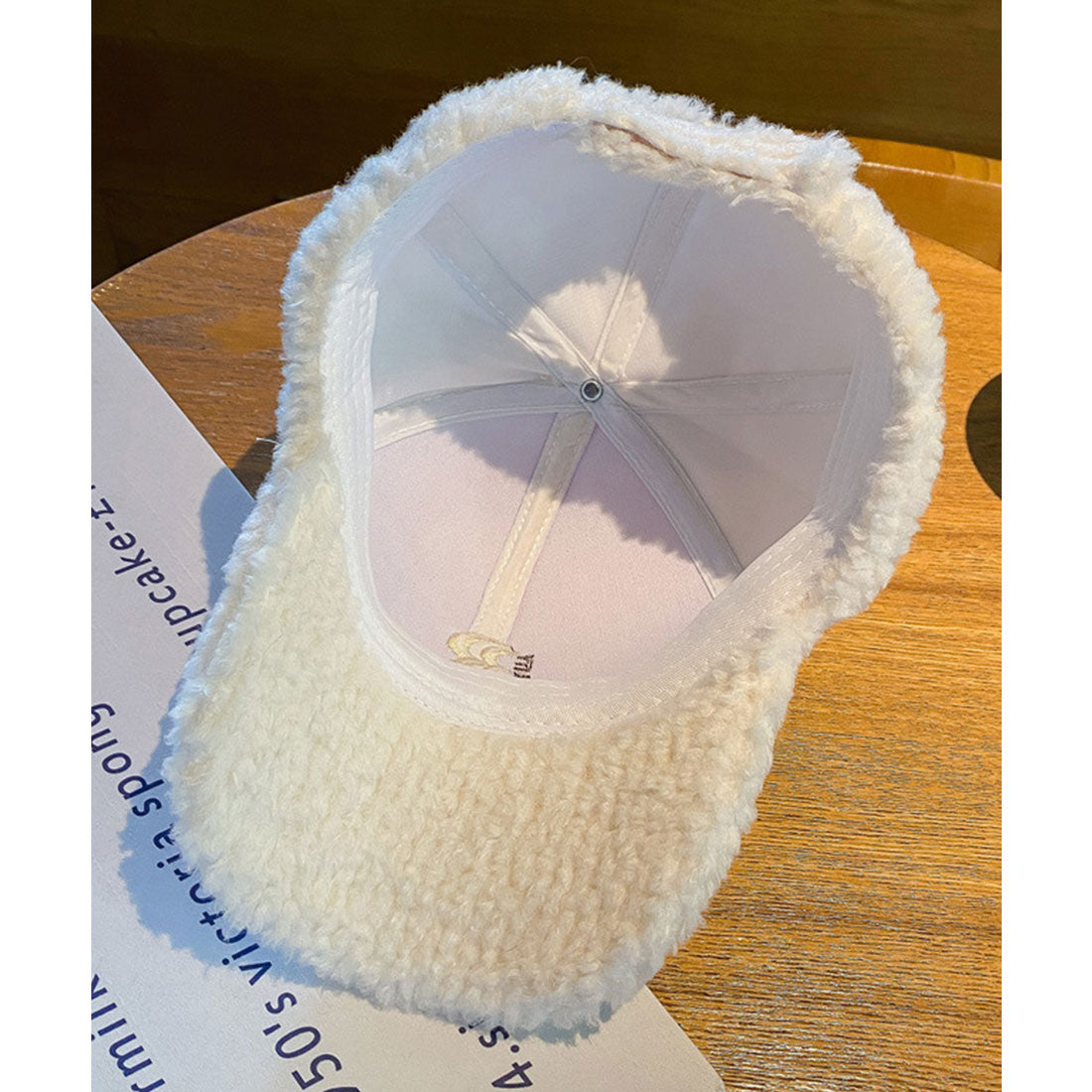 レースレディース Lace Ladies 刺繍付き 異素材 ボア ニット キャップ (ブラック) ブラック