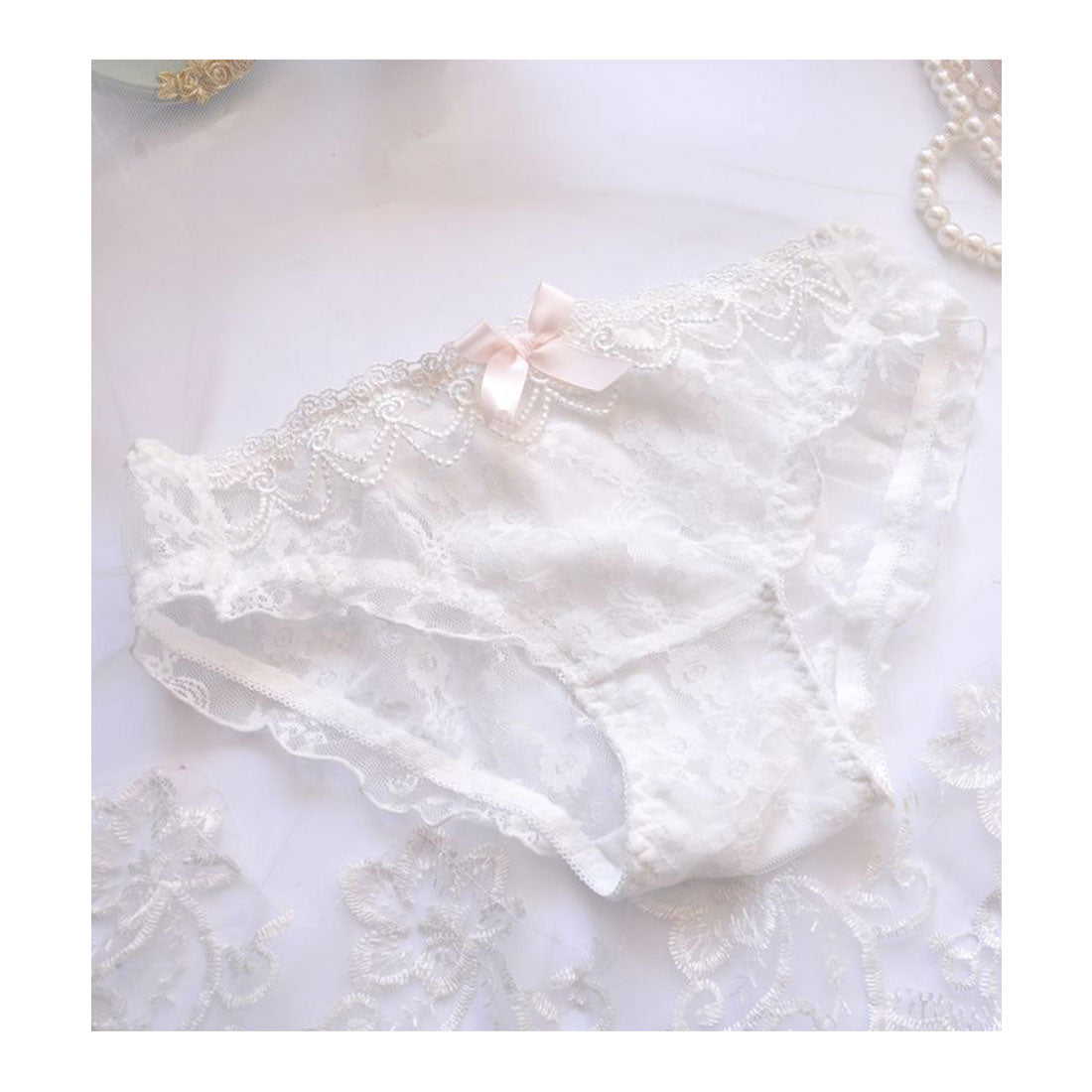 レースレディース Lace Ladies 谷間メイク レースブラ&ショーツ 2点セット【返品不可商品】