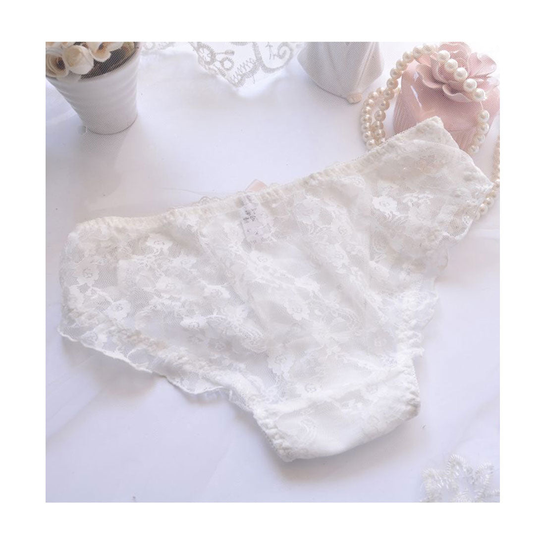 レースレディース Lace Ladies 谷間メイク レースブラ&ショーツ 2点セット【返品不可商品】