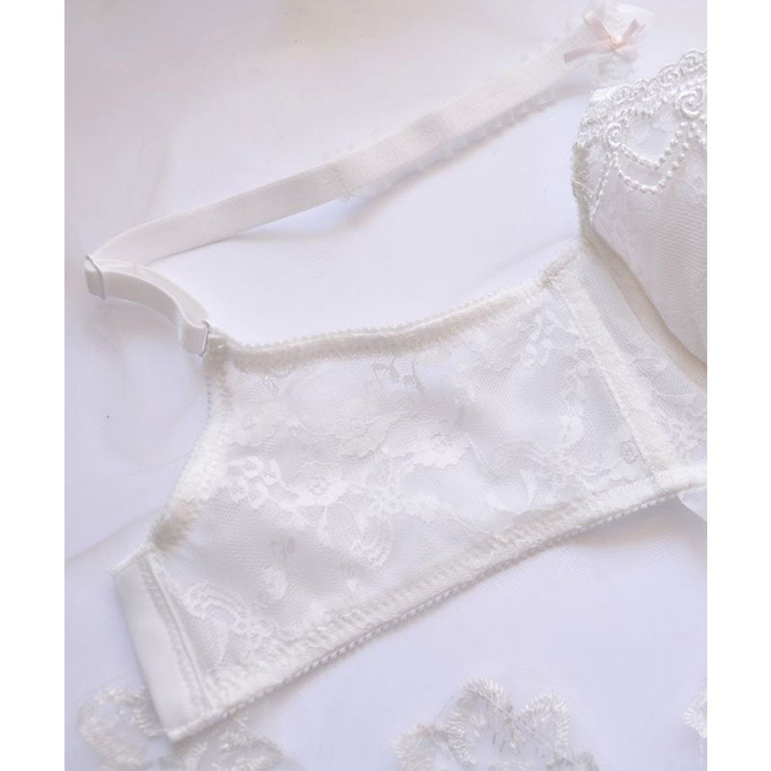 レースレディース Lace Ladies 谷間メイク レースブラ&ショーツ 2点セット【返品不可商品】