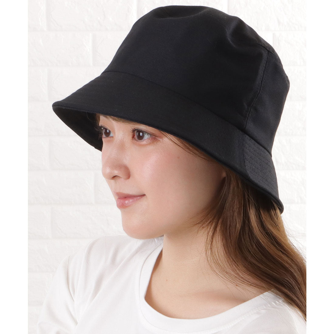 レースレディース Lace Ladies ベーシックUVカットバケットハット,ブラック