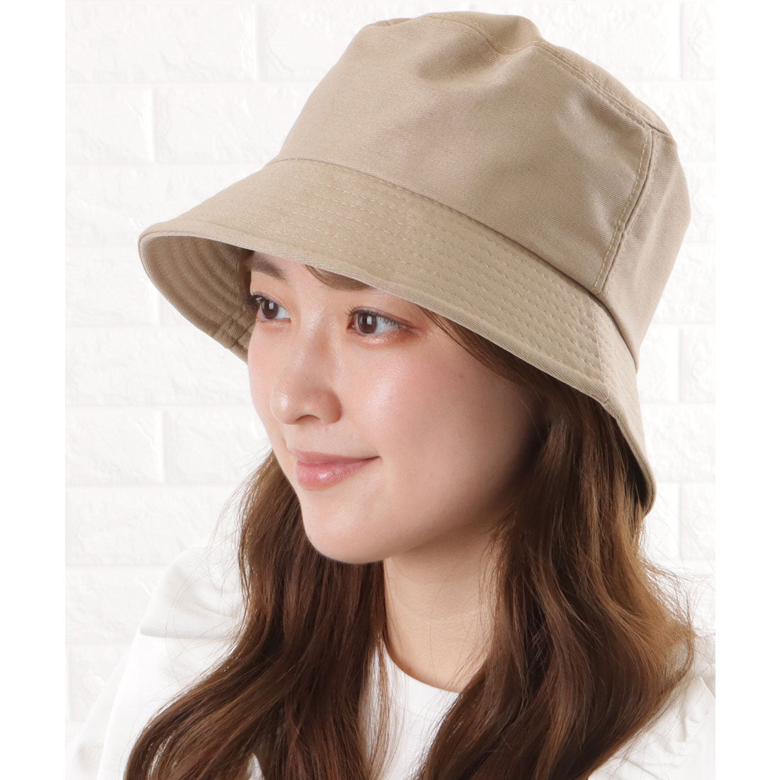 レースレディース Lace Ladies ベーシックUVカットバケットハット,ベージュ