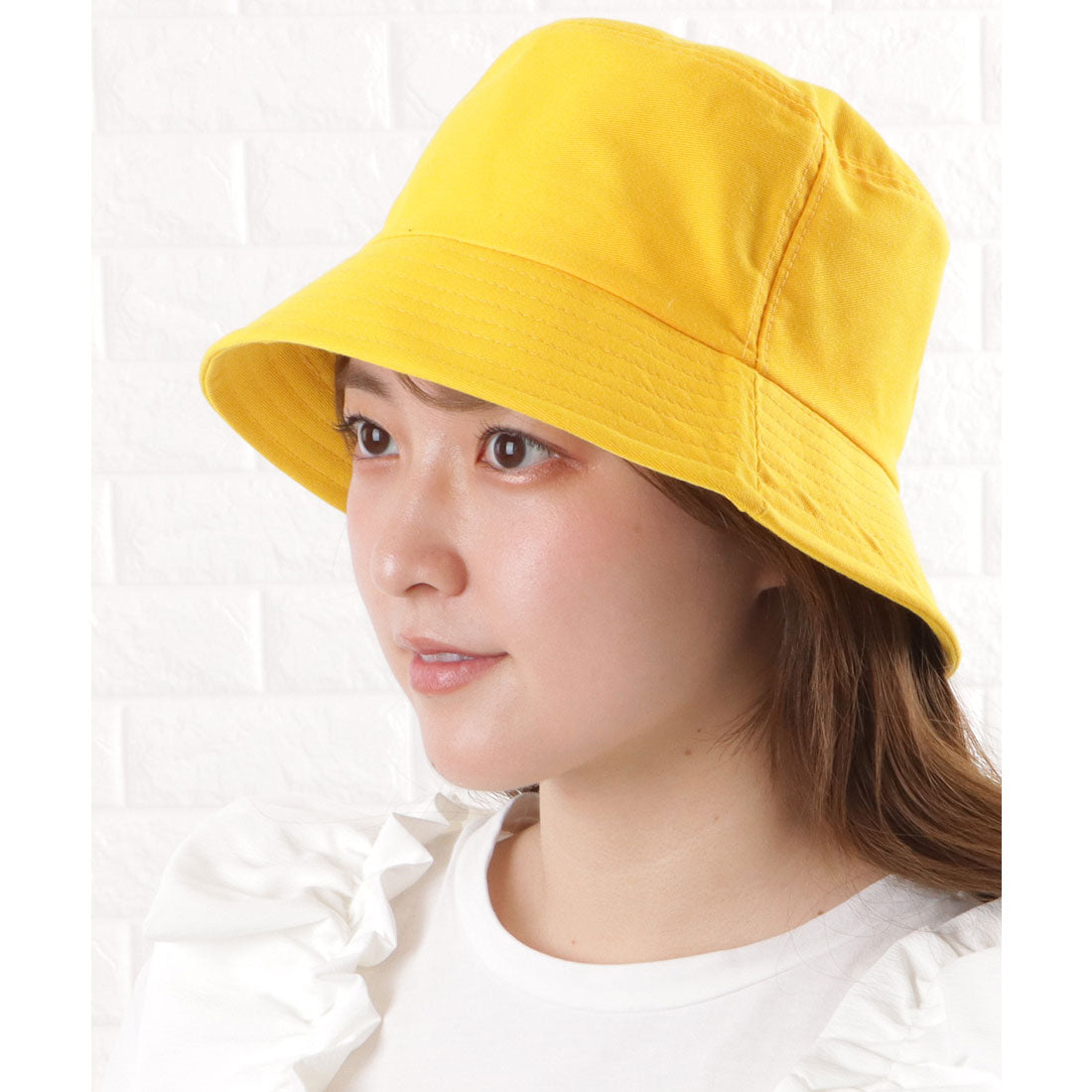 レースレディース Lace Ladies ベーシックUVカットバケットハット (イエロー) イエロー