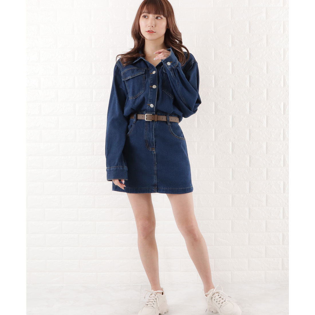 Race Ladies Lace Ladies Tight Mini Denim Dress