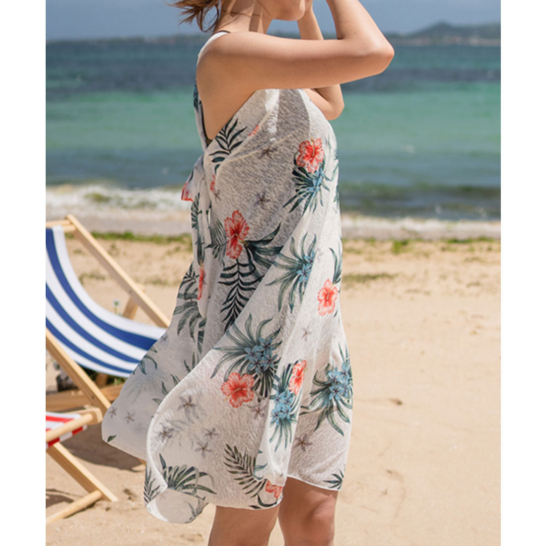 レースレディース Lace Ladies タンキニ カバーワンピース 3点セット水着【返品不可商品】 (ホワイト) ホワイト