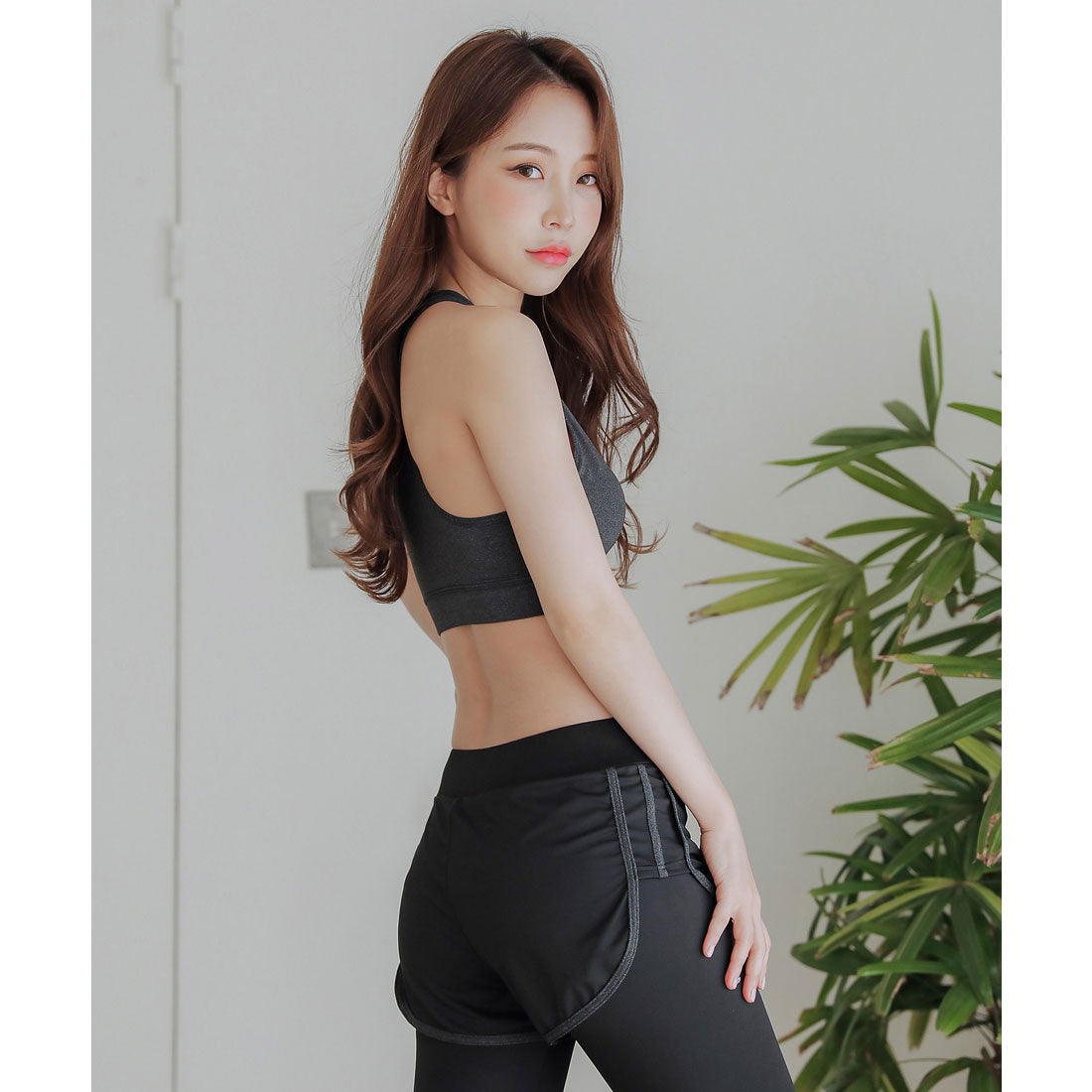 レースレディース Lace Ladies ラッシュガード レギンス付きショートパンツセパレート水着3点セット