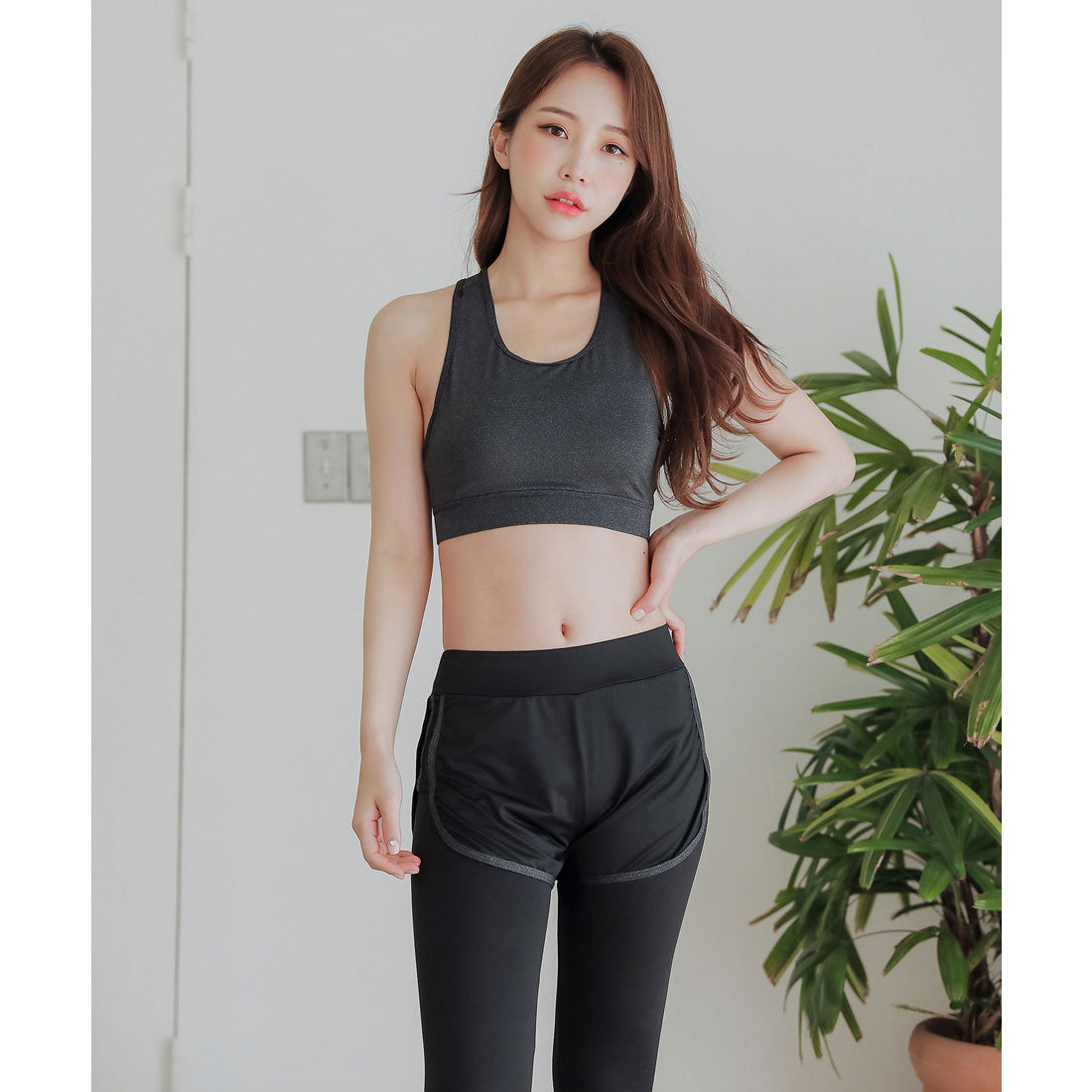 レースレディース Lace Ladies ラッシュガード レギンス付きショートパンツセパレート水着3点セット