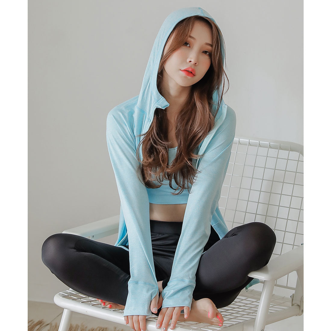 レースレディース Lace Ladies ラッシュガード レギンス付きショートパンツセパレート水着3点セット,ブルー