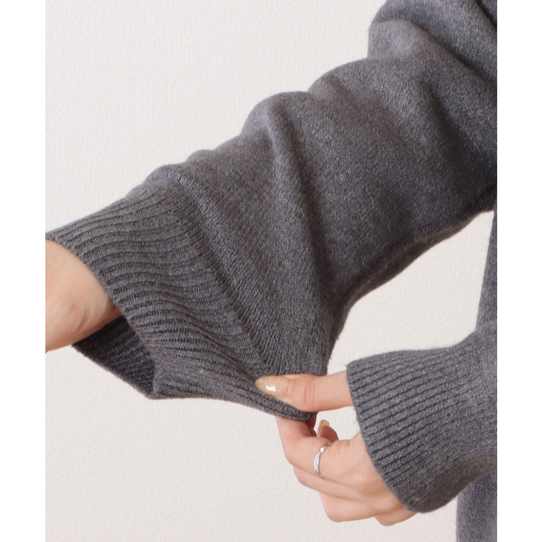 レースレディース Lace Ladies ベーシックVネック長袖ニットカーディガン (ベージュ) ベージュ