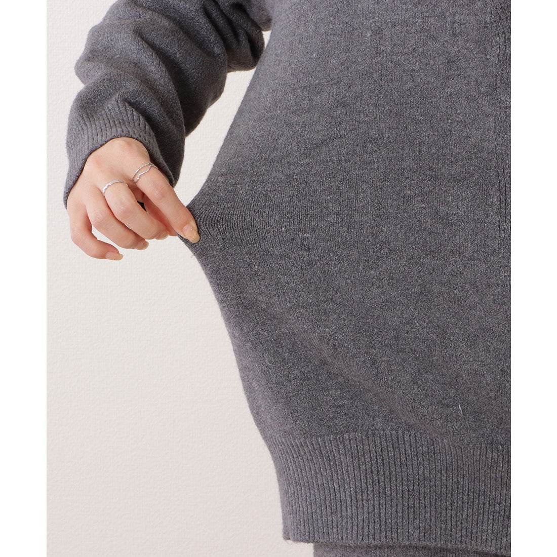 レースレディース Lace Ladies ベーシックVネック長袖ニットカーディガン (ベージュ) ベージュ