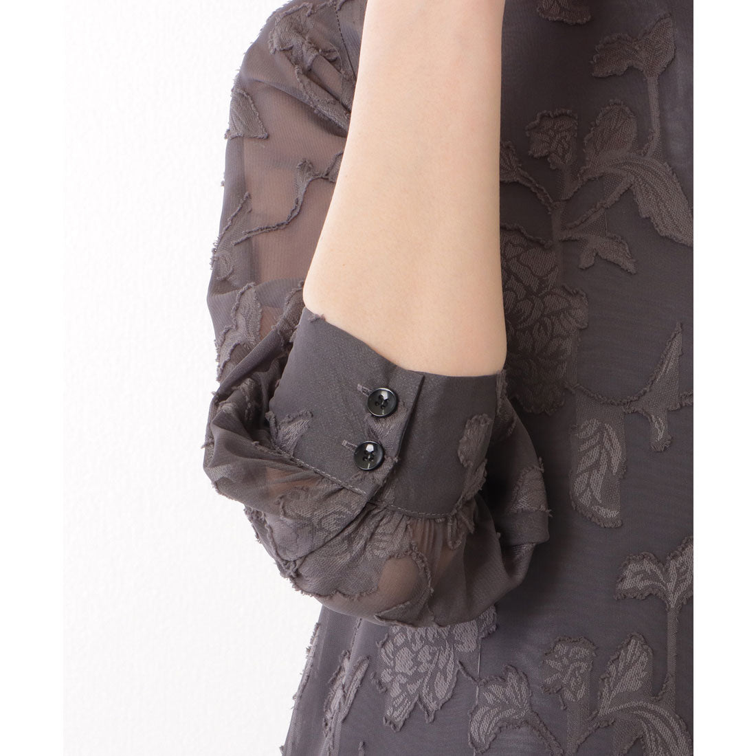 レースレディース Lace Ladies バックリボン 総レース プチハイネック Aライン ワンピース