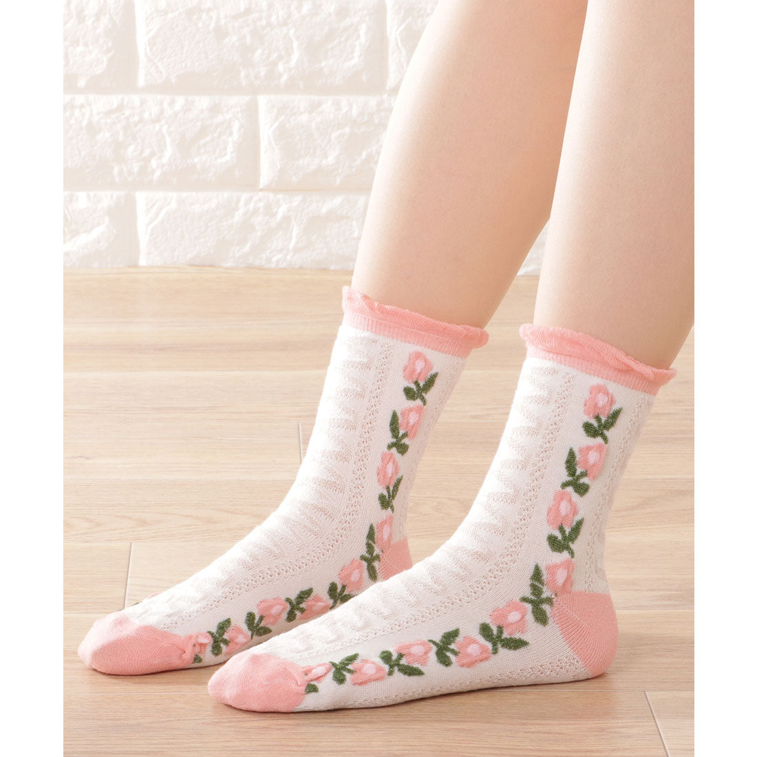 レースレディース Lace Ladies 【5足セット】ガーリーモチーフバラエティクルーソックス