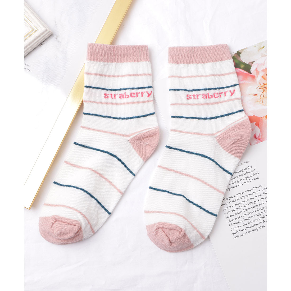 レースレディース Lace Ladies 【5足セット】ガーリーモチーフバラエティクルーソックス