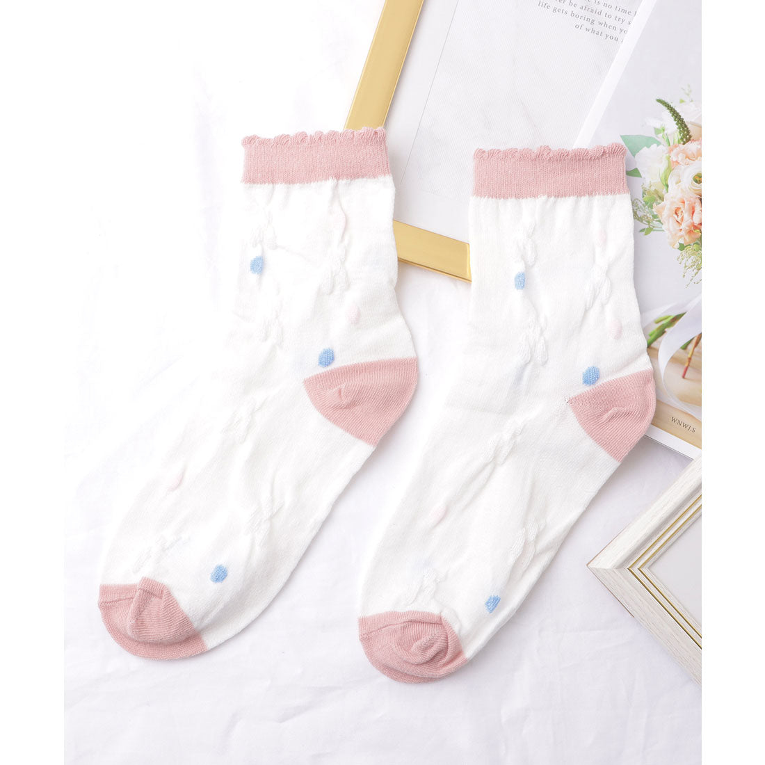 レースレディース Lace Ladies 【5足セット】ガーリーモチーフバラエティクルーソックス