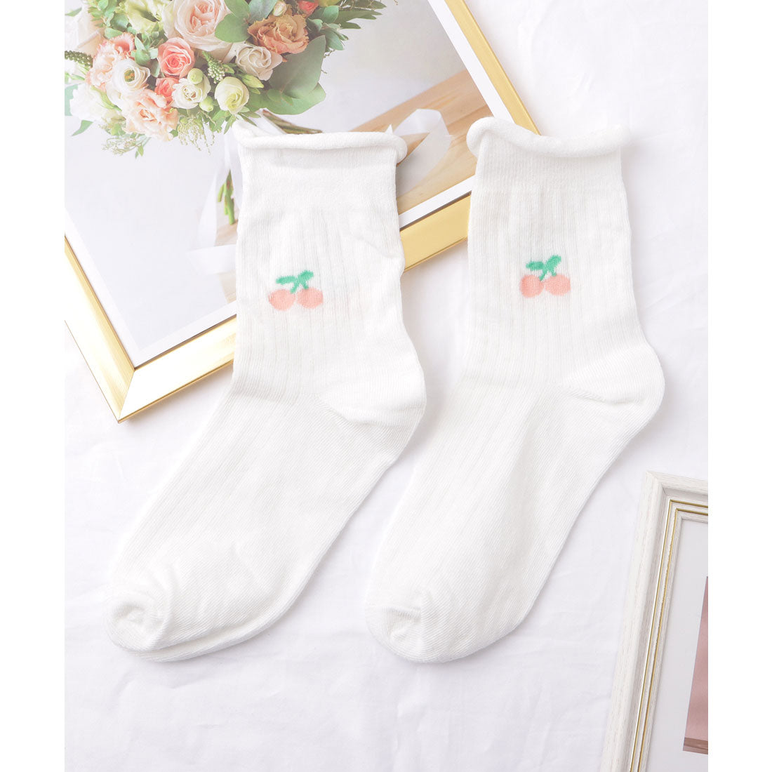 レースレディース Lace Ladies 【5足セット】ガーリーモチーフバラエティクルーソックス