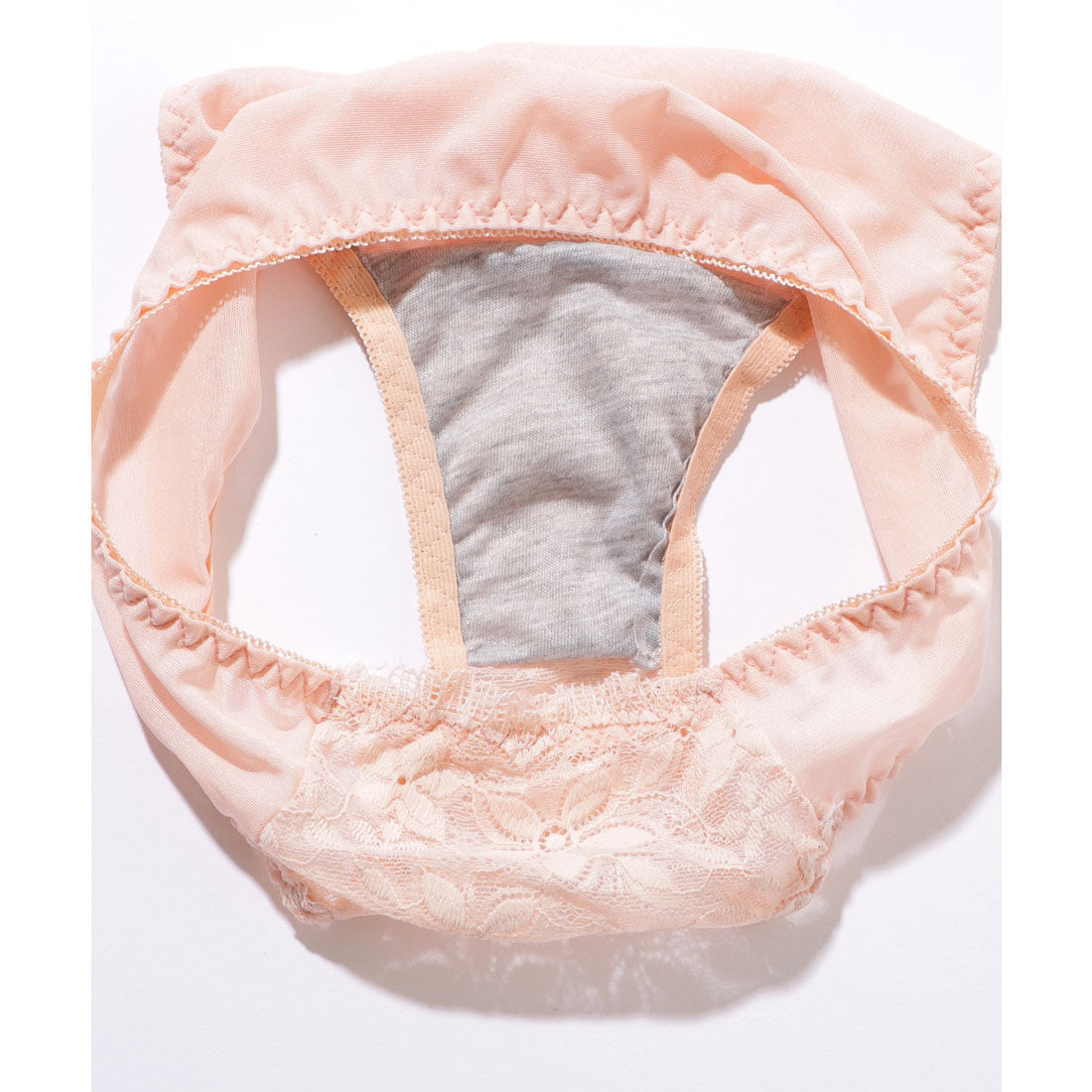 レースレディース Lace Ladies リボン ギャザー カットアウト フラワー レース ブラジャー&ショーツ セット【返品不可商品】 (グリーン) グリーン