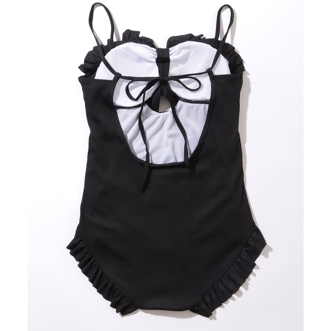 レースレディース Lace Ladies 【2点セット】ハートネック カットアウト フリル ワンピース 水着【返品不可商品】 (ブルー) ブルー