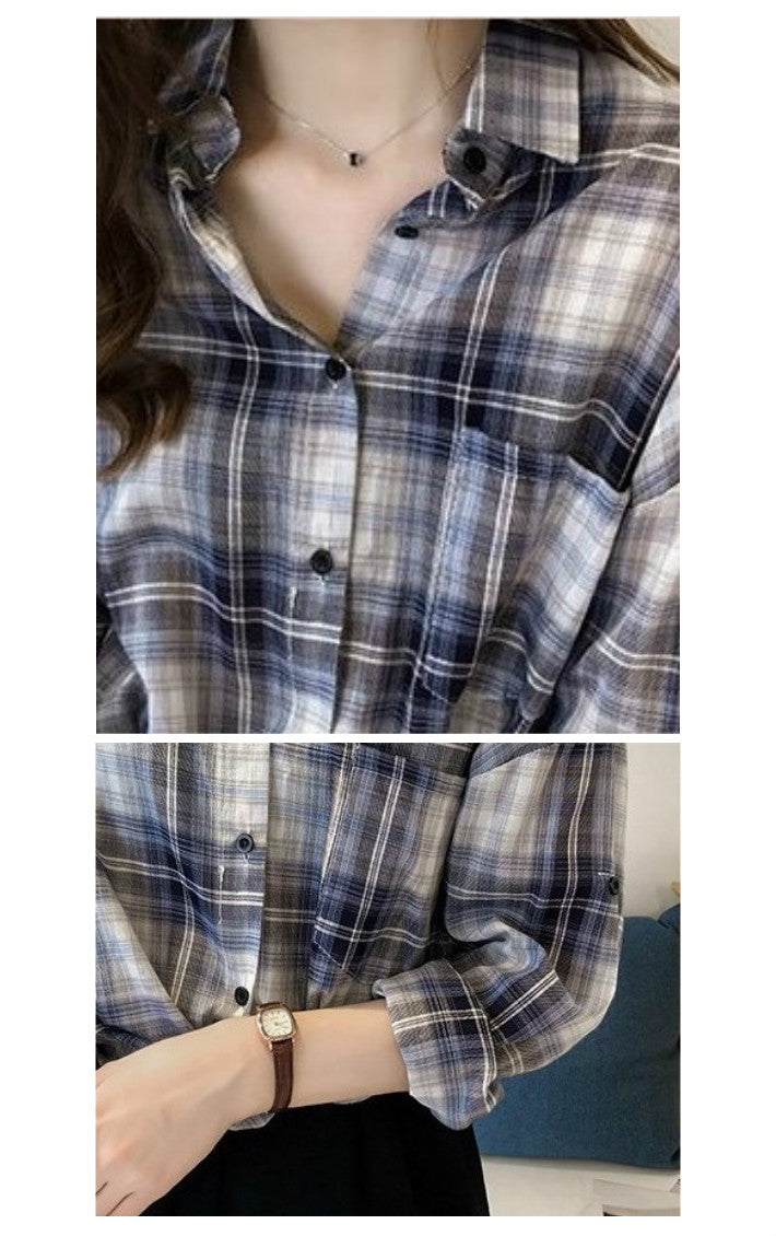 リリーオブバリー Lily of Valley ドロップショルダー チェック シャツ きれいめ ブラウス カジュアル 長袖 襟付き ロング