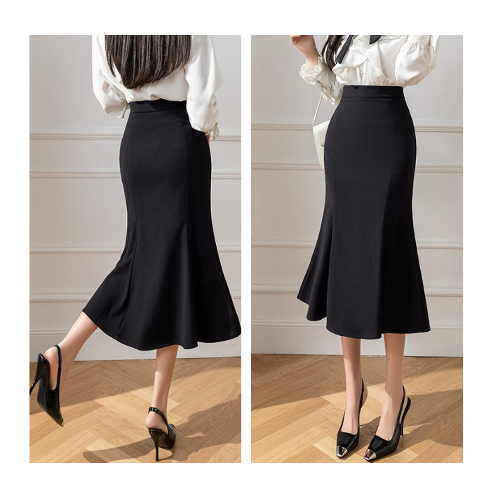 リリーオブバリー Lily of Valley ハイウエスト マーメイド スカート ボトムス ミディアム丈 きれいめ カジュアル 上品 (OWT) OWT