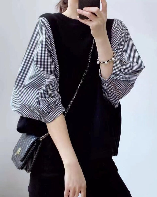 リリーオブバリー Lily of Valley ボリュームスリーブ フレア トップス 七分袖 チュニック カジュアル 上品 カットソー (59) 59