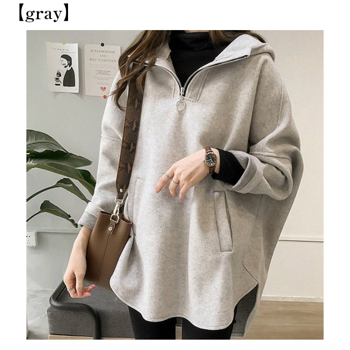 Lily of Valley Lily of Valley Boyfriend Pullover Hoodie Women's Tops Long Sleeve Volume Sleeves Fleece Autumn Winter