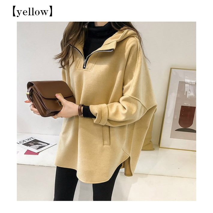Lily of Valley Lily of Valley Boyfriend Pullover Hoodie Women's Tops Long Sleeve Volume Sleeves Fleece Autumn Winter