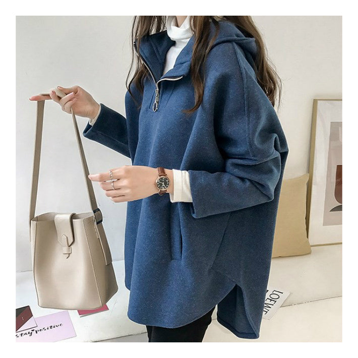 Lily of Valley Lily of Valley Boyfriend Pullover Hoodie Women's Tops Long Sleeve Volume Sleeves Fleece Autumn Winter